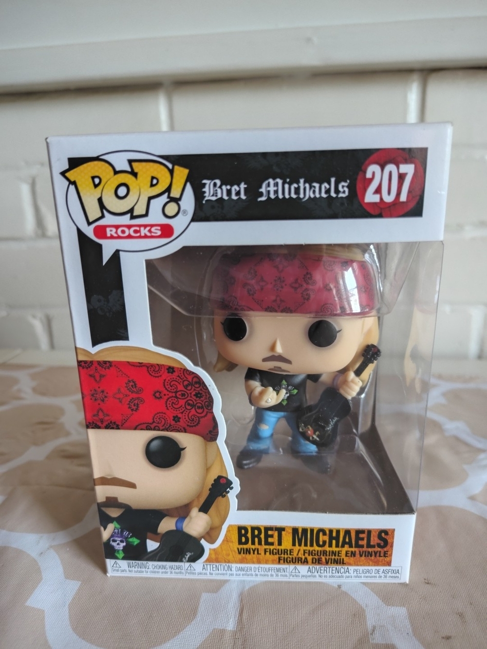 Funko Pop! Rocks Bret Michaels #207 Vinyl Figure - Red Bandana